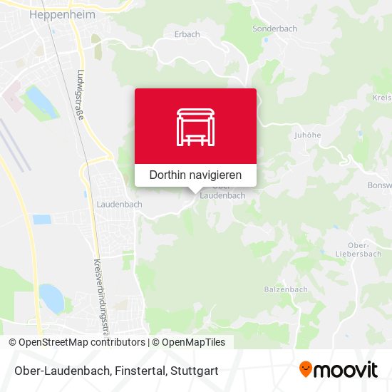 Ober-Laudenbach, Finstertal Karte