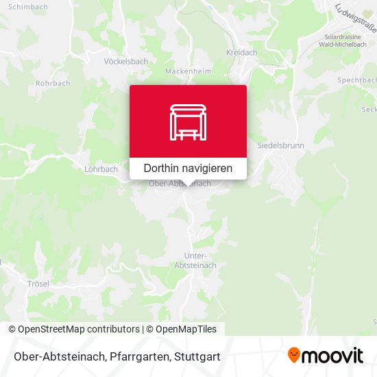 Ober-Abtsteinach, Pfarrgarten Karte