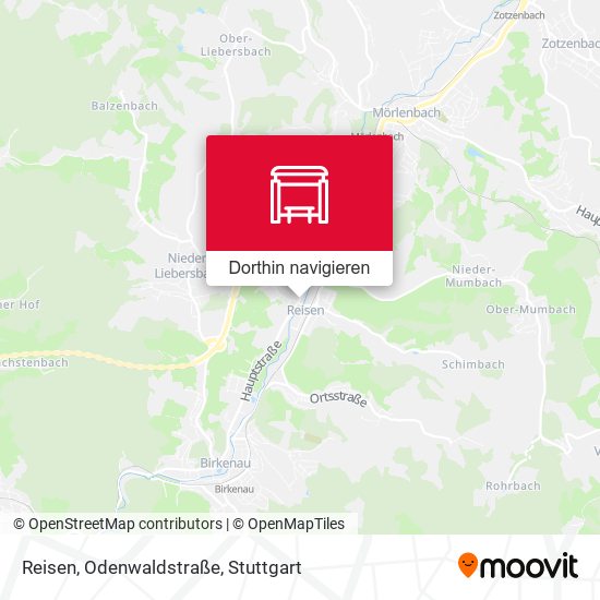 Reisen, Odenwaldstraße Karte
