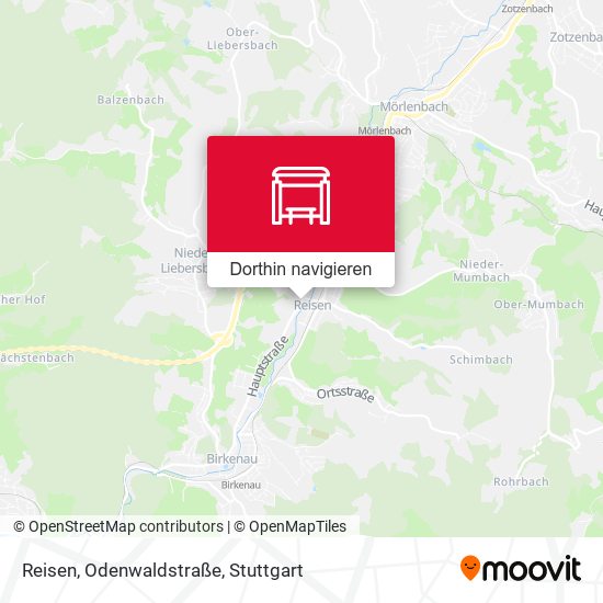 Reisen, Odenwaldstraße Karte