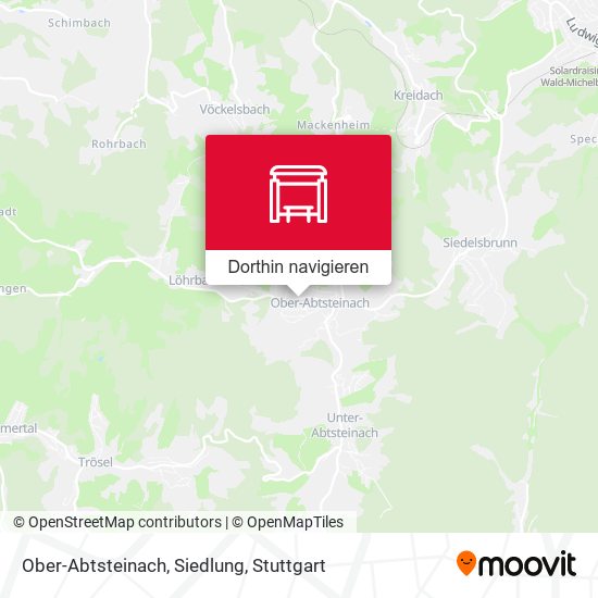 Ober-Abtsteinach, Siedlung Karte