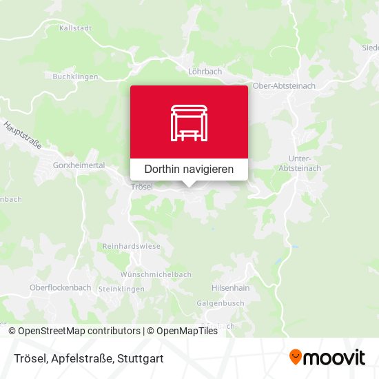 Trösel, Apfelstraße Karte