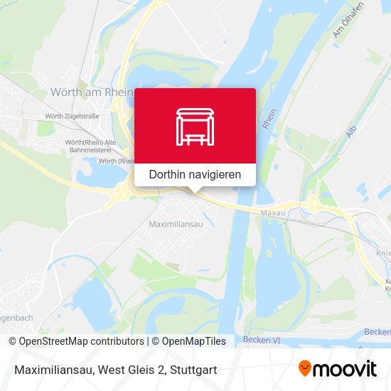 Maximiliansau, West Gleis 2 Karte
