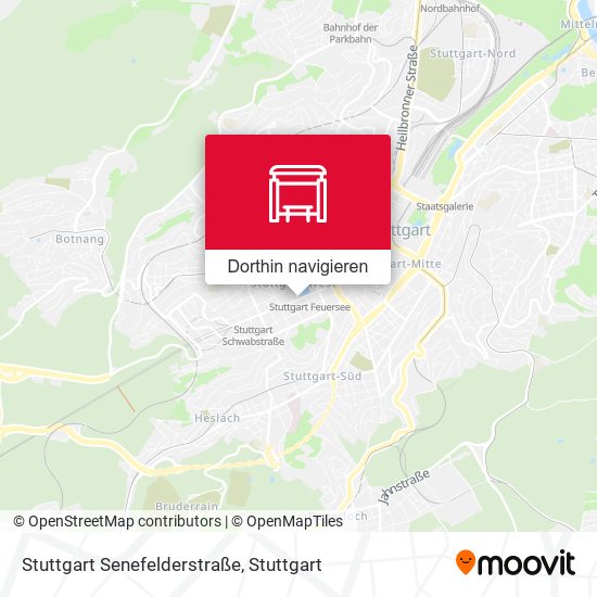 Stuttgart Senefelderstraße Karte