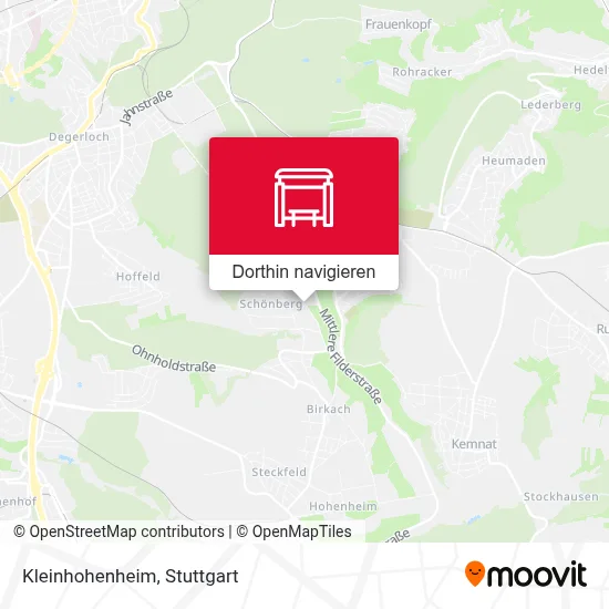 Kleinhohenheim Karte