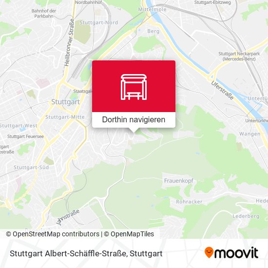 Stuttgart Albert-Schäffle-Straße Karte