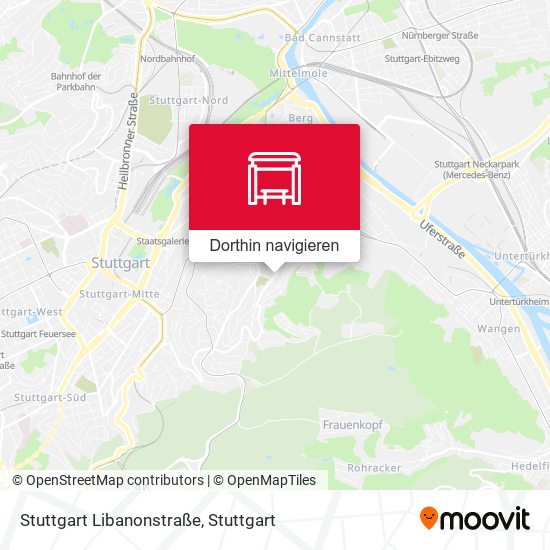 Stuttgart Libanonstraße Karte