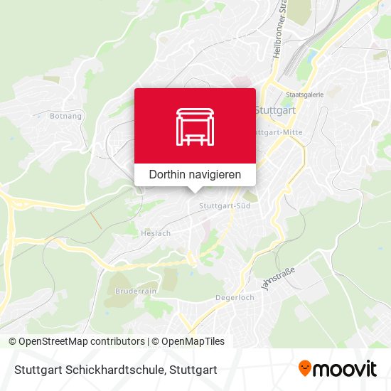 Stuttgart Schickhardtschule Karte