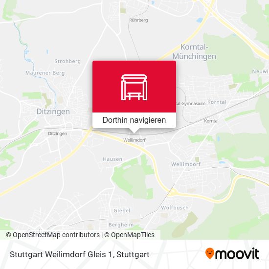 Stuttgart Weilimdorf Gleis 1 Karte