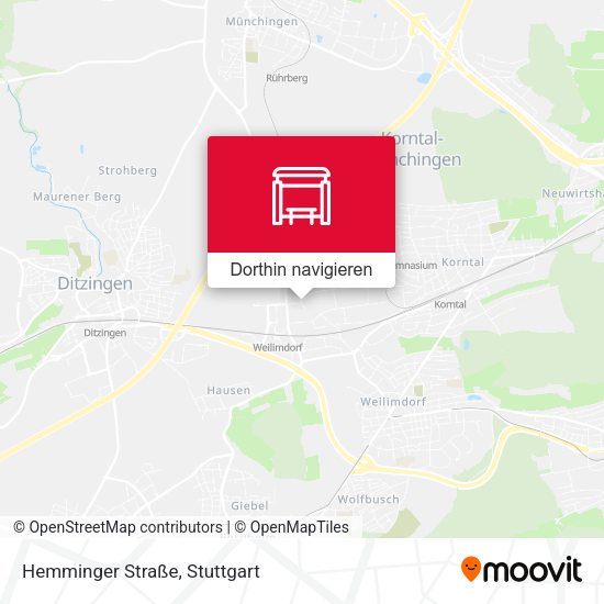 Hemminger Straße Karte