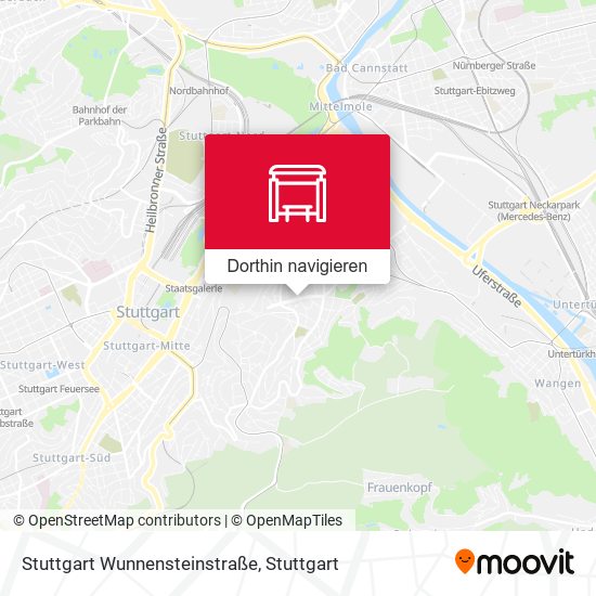 Stuttgart Wunnensteinstraße Karte