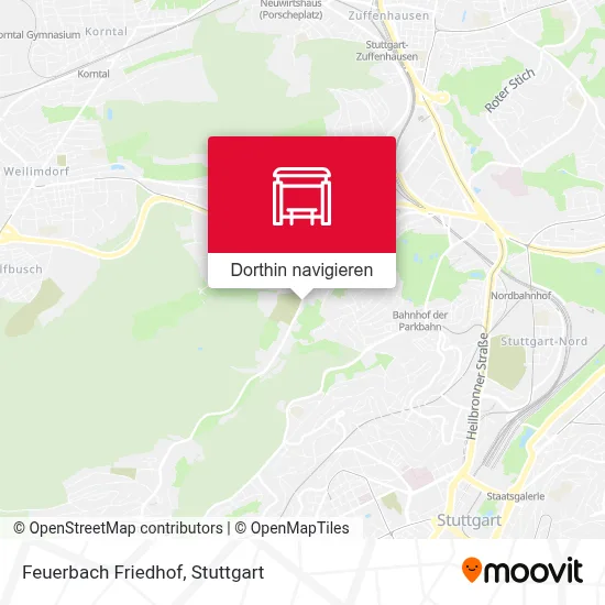 Feuerbach Friedhof Karte