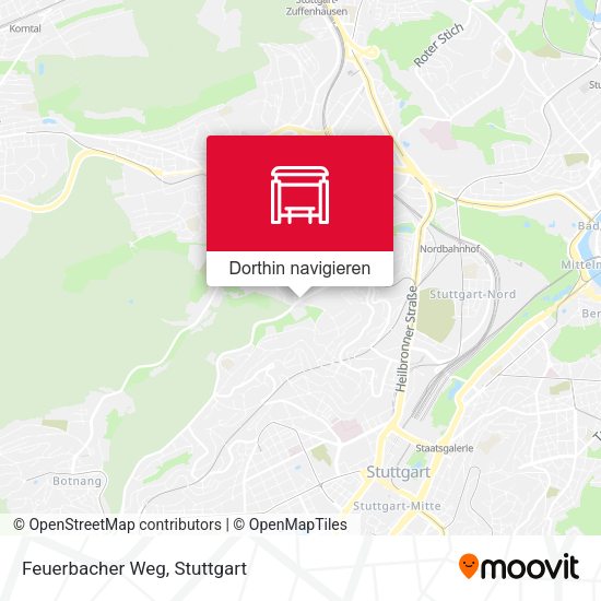 Feuerbacher Weg Karte