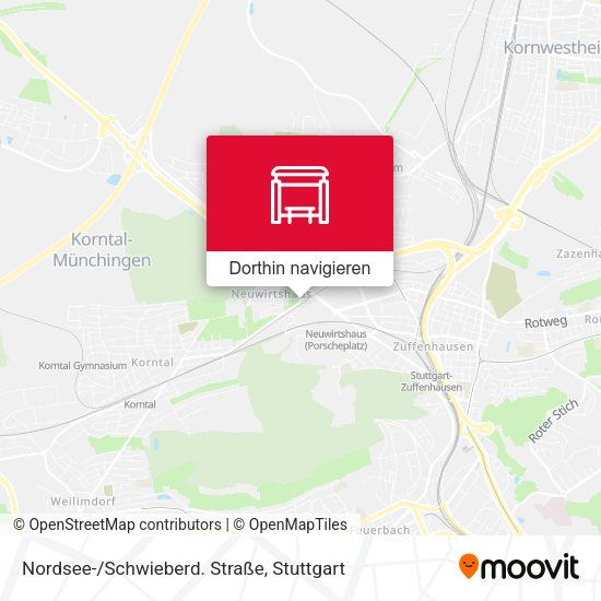 Stuttgart Nordsee- / Schwieberd. Straße Karte