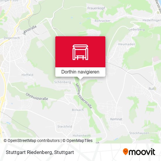 Stuttgart Riedenberg Karte