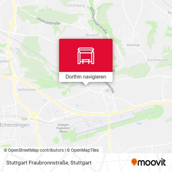 Stuttgart Fraubronnstraße Karte