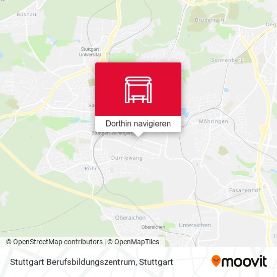 Stuttgart Berufsbildungszentrum Karte