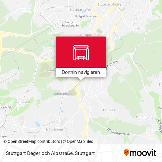 Stuttgart Degerloch Albstraße Karte