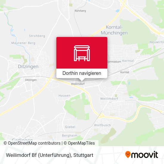 Weilimdorf Bf (Unterführung) Karte