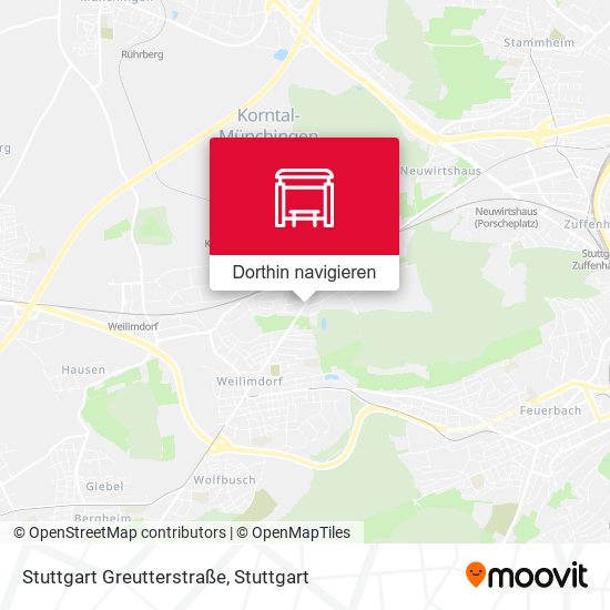 Stuttgart Greutterstraße Karte