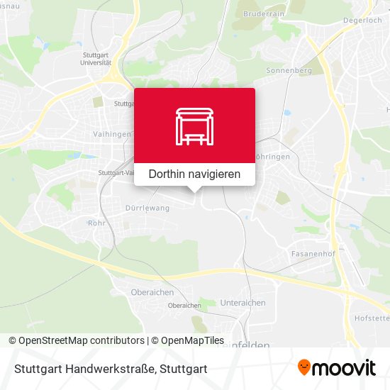 Stuttgart Handwerkstraße Karte