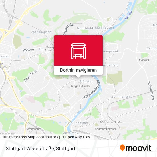 Stuttgart Weserstraße Karte