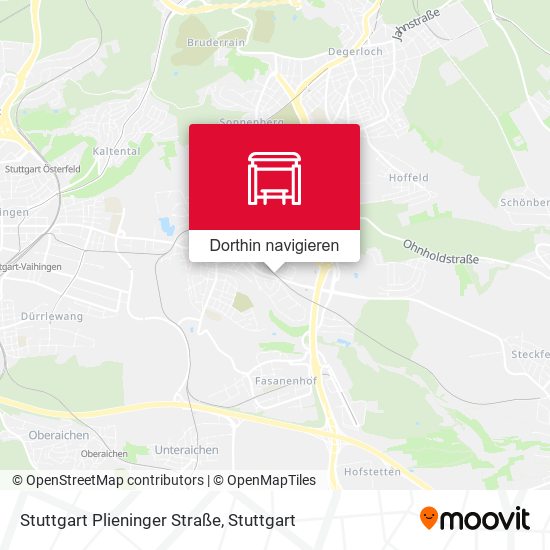 Stuttgart Plieninger Straße Karte