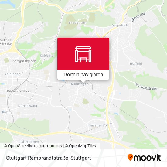 Stuttgart Rembrandtstraße Karte