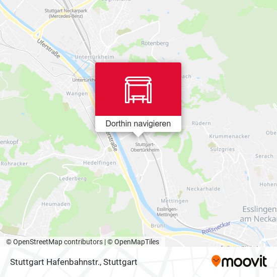 Stuttgart Hafenbahnstr. Karte