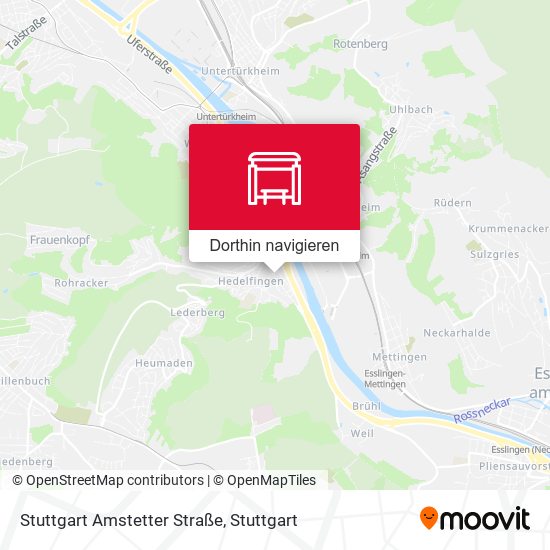 Stuttgart Amstetter Straße Karte