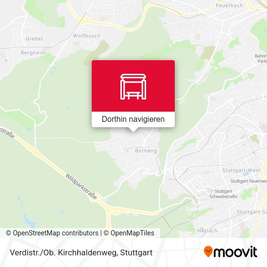 Verdistr./Ob. Kirchhaldenweg Karte