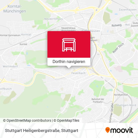 Stuttgart Heiligenbergstraße Karte