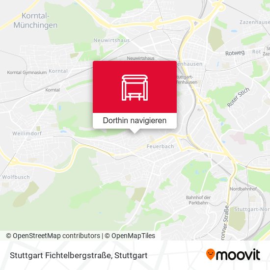 Stuttgart Fichtelbergstraße Karte
