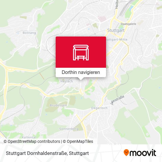 Stuttgart Dornhaldenstraße Karte