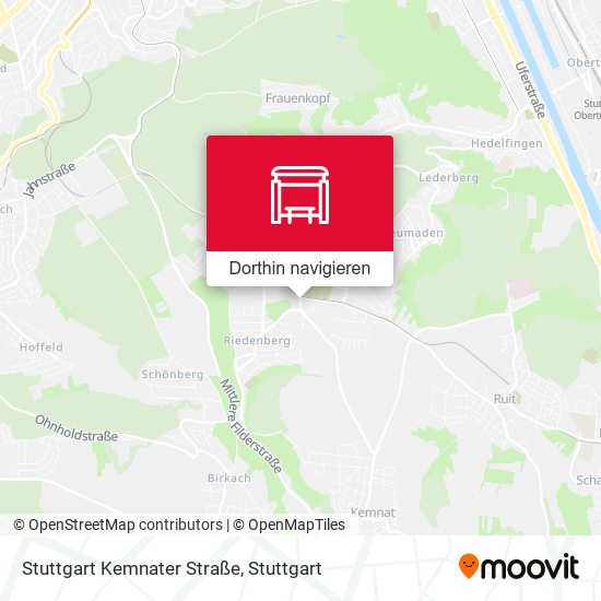 Stuttgart Kemnater Straße Karte