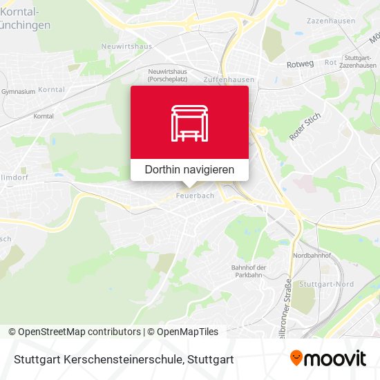 Stuttgart Kerschensteinerschule Karte