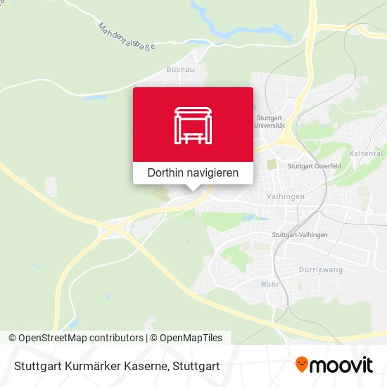 Stuttgart Kurmärker Kaserne Karte