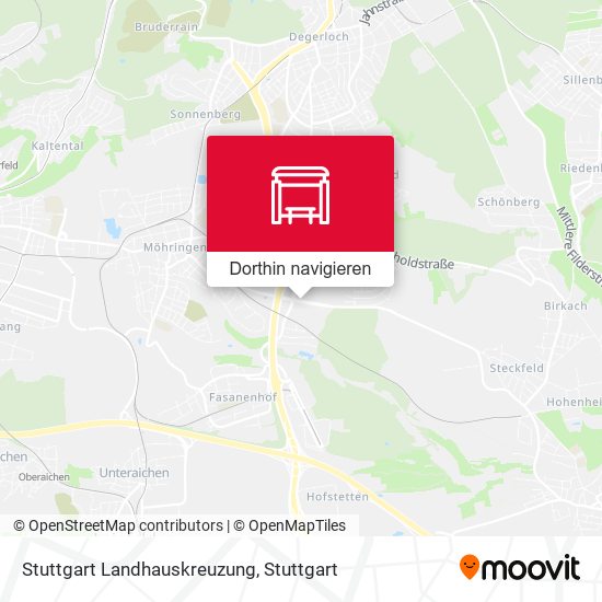 Stuttgart Landhauskreuzung Karte