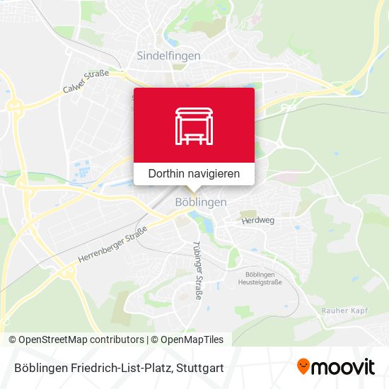 Böblingen Friedrich-List-Platz Karte