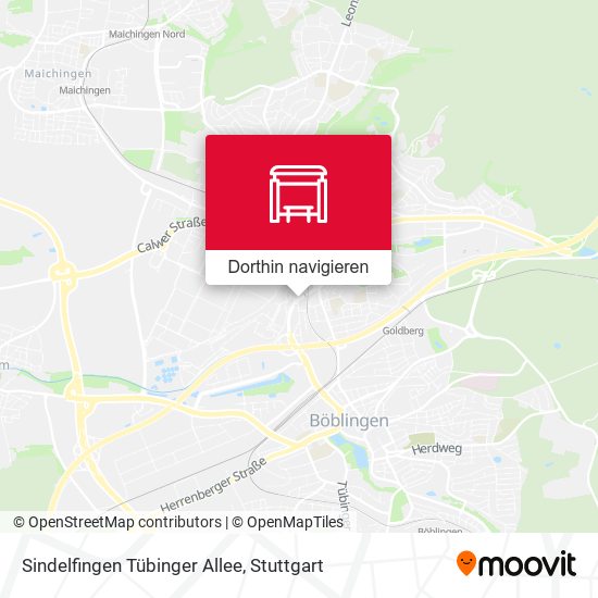 Sindelfingen Tübinger Allee Karte