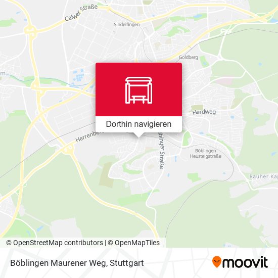 Böblingen Maurener Weg Karte