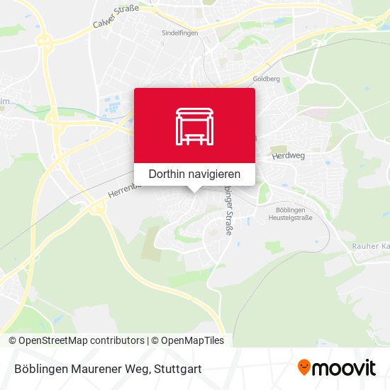 Böblingen Maurener Weg Karte