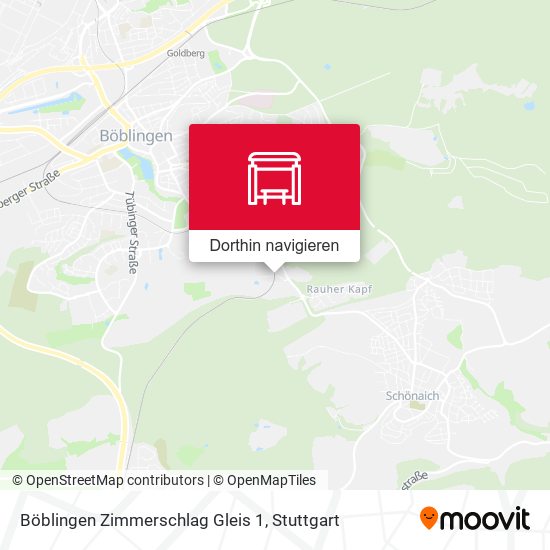 Böblingen Zimmerschlag Gleis 1 Karte
