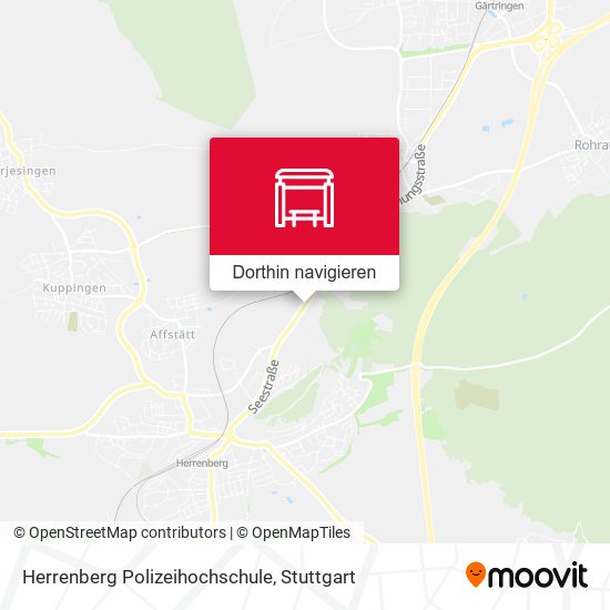 Herrenberg Polizeihochschule Karte