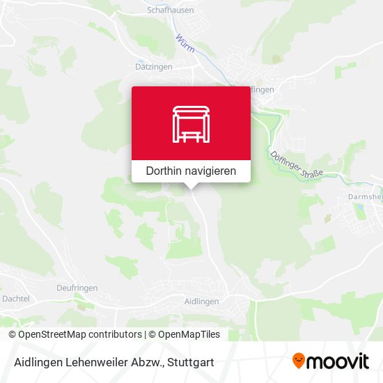 Aidlingen Lehenweiler Abzw. Karte