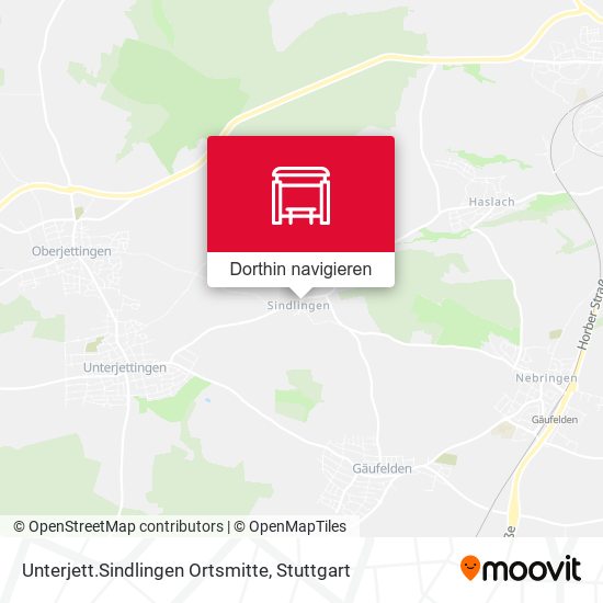 Unterjett.Sindlingen Ortsmitte Karte