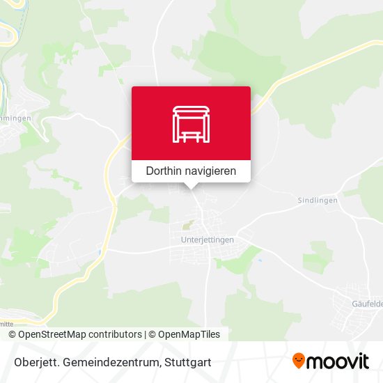 Oberjett. Gemeindezentrum Karte