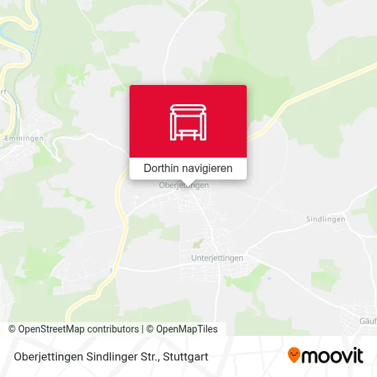 Oberjettingen Sindlinger Str. Karte
