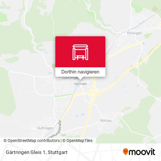 Gärtringen Gleis 1 Karte