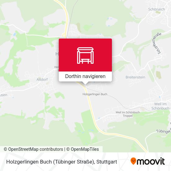 Holzgerlingen Buch (Tübinger Straße) Karte